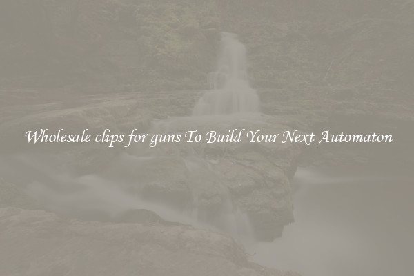 Wholesale clips for guns To Build Your Next Automaton
