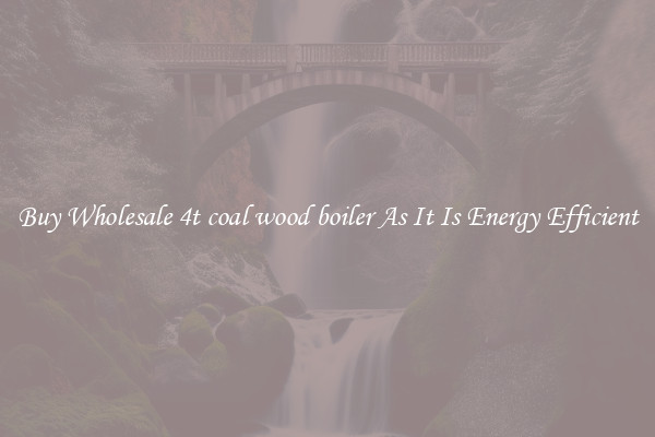 Buy Wholesale 4t coal wood boiler As It Is Energy Efficient