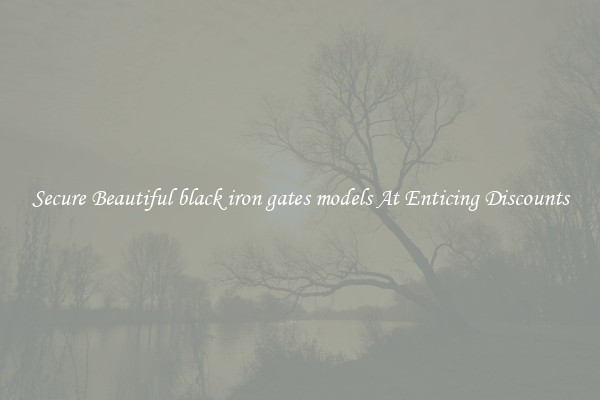 Secure Beautiful black iron gates models At Enticing Discounts