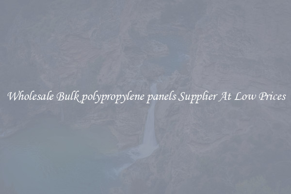 Wholesale Bulk polypropylene panels Supplier At Low Prices