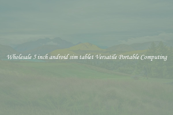 Wholesale 5 inch android sim tablet Versatile Portable Computing