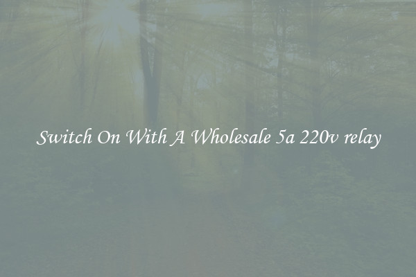 Switch On With A Wholesale 5a 220v relay