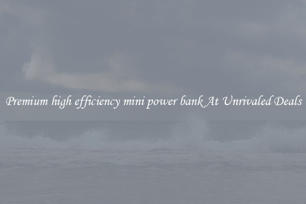 Premium high efficiency mini power bank At Unrivaled Deals