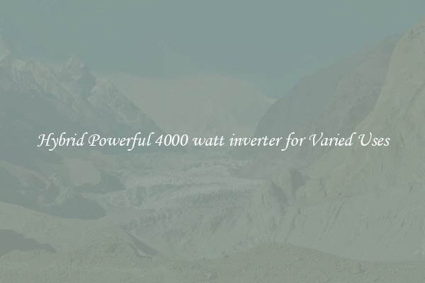 Hybrid Powerful 4000 watt inverter for Varied Uses