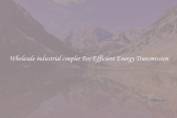 Wholesale industrial coupler For Efficient Energy Transmission