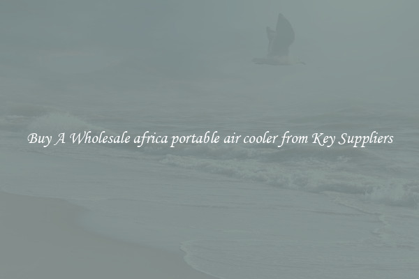 Buy A Wholesale africa portable air cooler from Key Suppliers